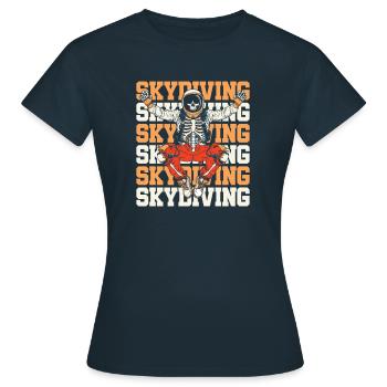 Fallschirmspringer Fallschirmspringen - Frauen T-Shirt - Navy - Vorne - AI Model Female 172 dark (172cm)