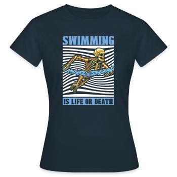 Flotteur de natation Skeleton - T-shirt Femme - marine - Devant - AI Model Female 172 dark (172cm)