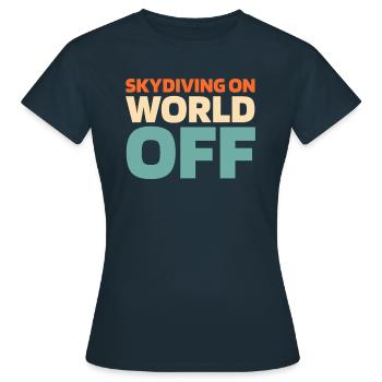 Fallschirmspringer Fallschirmspringen - Frauen T-Shirt - Navy - Vorne - AI Model Female 172 dark (172cm)