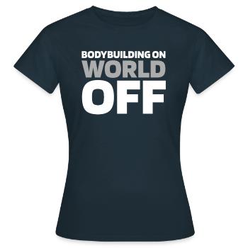 Musculation bodybuilders - T-shirt Femme - marine - Devant - AI Model Female 172 dark (172cm)