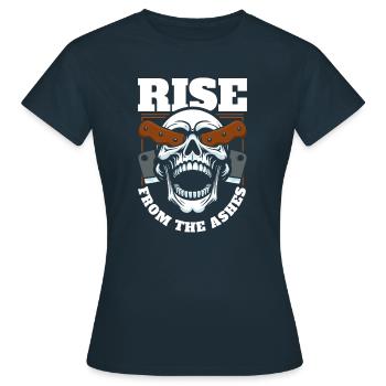 Boucher, boucher, boucher, crâne - T-shirt Femme - marine - Devant - AI Model Female 172 dark (172cm)