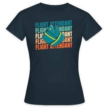 Hôtesse de l’air hôtesse de l’air - T-shirt Femme - marine - Devant - AI Model Female 172 dark (172cm)