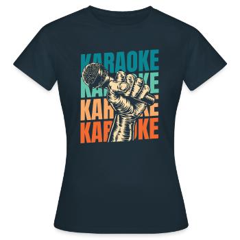 Karaoké - T-shirt Femme - marine - Devant - AI Model Female 172 dark (172cm)