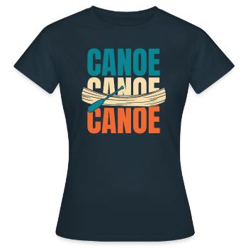 Canoë canoë - T-shirt Femme - marine - Devant - AI Model Female 172 dark (172cm)