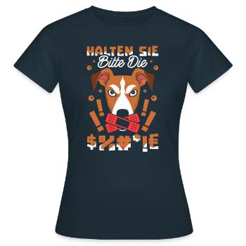 Greyhound Greyhound S’il vous plaît, taisez-vous - T-shirt Femme - marine - Devant - AI Model Female 172 dark (172cm)