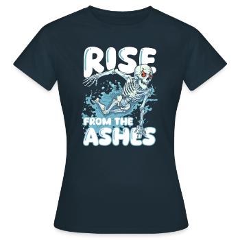 flotteur de natation squelette - T-shirt Femme - marine - Devant - AI Model Female 172 dark (172cm)