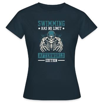 flotteur de natation squelette - T-shirt Femme - marine - Devant - AI Model Female 172 dark (172cm)