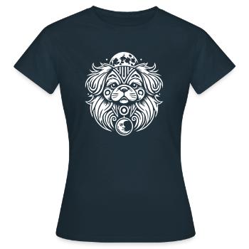 Phases de lune à Pékin - T-shirt Femme - marine - Devant - AI Model Female 172 dark (172cm)