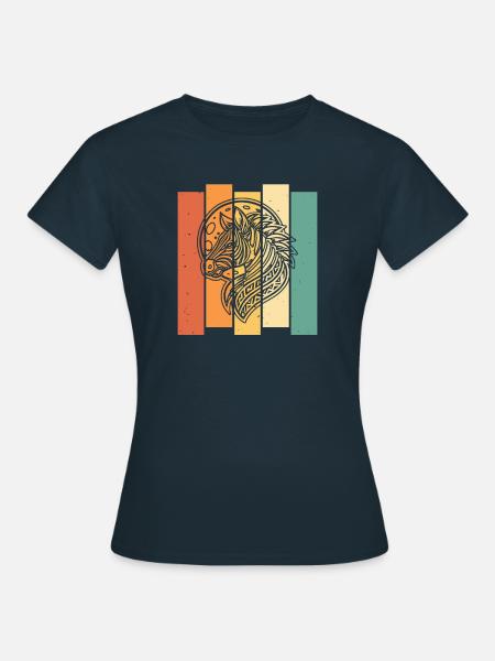 Zebra Moon Phases - Frauen T-Shirt - Navy