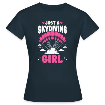 Fallschirmspringer Fallschirmspringen - Frauen T-Shirt - Navy - Vorne - AI Model Female 172 dark (172cm)