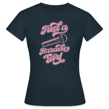 Karaoké Juste une fille de karaoké - T-shirt Femme - marine - Devant - AI Model Female 172 dark (172cm)