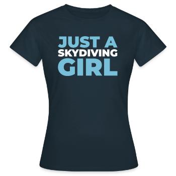 Fallschirmspringer Fallschirmspringen - Frauen T-Shirt - Navy - Vorne - AI Model Female 172 dark (172cm)