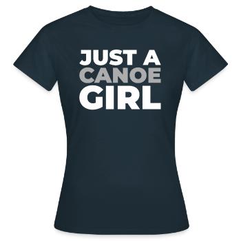 canoë canoë juste une fille de canoë - T-shirt Femme - marine - Devant - AI Model Female 172 dark (172cm)
