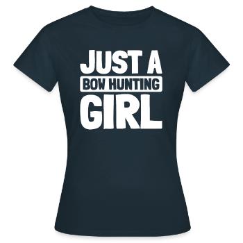 Bow Hunting Bow Hunters Just A Bow Hunting Girl - Women's T-Shirt - navy - Front - AI Model Female 172 dark (172cm)