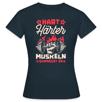 Musculation bodybuilders - T-shirt Femme - marine - Devant - AI Model Female 172 dark (172cm)