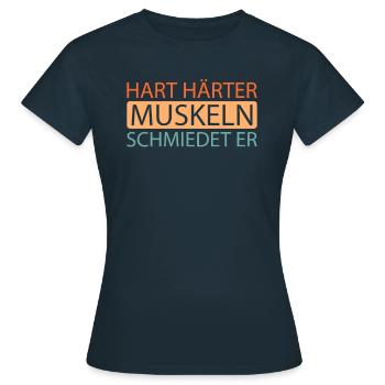 Musculation bodybuilders - T-shirt Femme - marine - Devant - AI Model Female 172 dark (172cm)