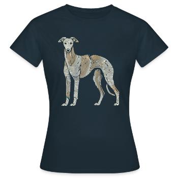 Greyhound Greyhound Fingerprint - Women's T-Shirt - navy - Front - AI Model Female 172 dark (172cm)