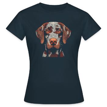 Dalmatiner Fingerabdruck - Frauen T-Shirt - Navy - Vorne - AI Model Female 172 dark (172cm)