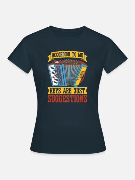 Akkordeon - Frauen T-Shirt - Navy