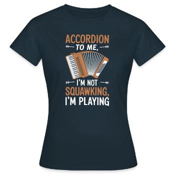 Accordéon - T-shirt Femme - marine - Devant - AI Model Female 172 dark (172cm)