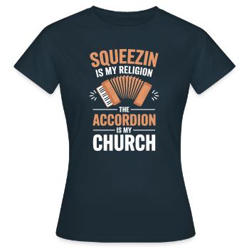 Accordéon - T-shirt Femme - marine - Devant - AI Model Female 172 dark (172cm)