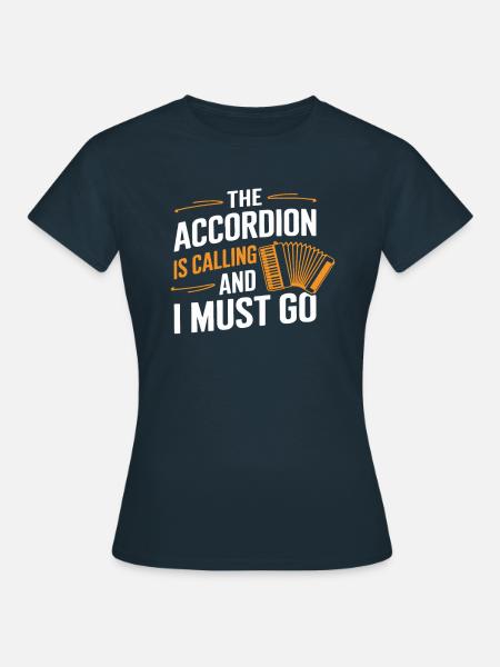 Akkordeon - Frauen T-Shirt - Navy