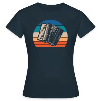 Accordéon - T-shirt Femme - marine - Devant - AI Model Female 172 dark (172cm)