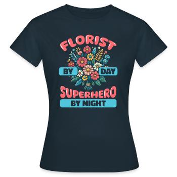 Florist Floristry Florist - Women's T-Shirt - navy - Front - AI Model Female 172 dark (172cm)