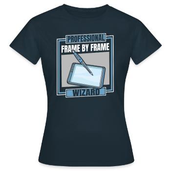 Animator - Women's T-Shirt - navy - Front - AI Model Female 172 dark (172cm)