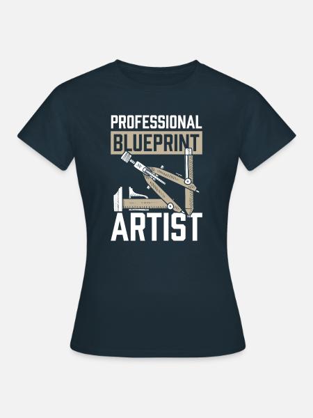 Verfasser - Frauen T-Shirt - Navy
