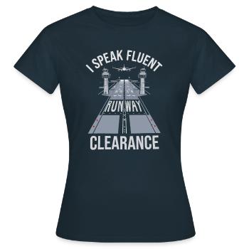Contrôleur aérien - T-shirt Femme - marine - Devant - AI Model Female 172 dark (172cm)
