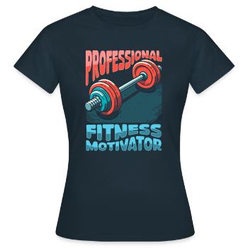 Fitnesstrainer Personal Trainer - Frauen T-Shirt - Navy - Vorne - AI Model Female 172 dark (172cm)