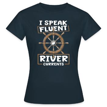 Skippers de navigation intérieure - T-shirt Femme - marine - Devant - AI Model Female 172 dark (172cm)