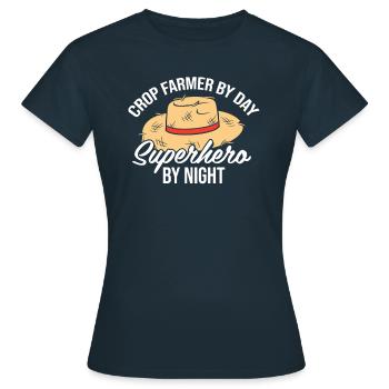 Crop growers - Women's T-Shirt - navy - Front - AI Model Female 172 dark (172cm)