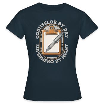 Conseiller - T-shirt Femme - marine - Devant - AI Model Female 172 dark (172cm)