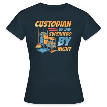 Gardien - T-shirt Femme - marine - Devant - AI Model Female 172 dark (172cm)