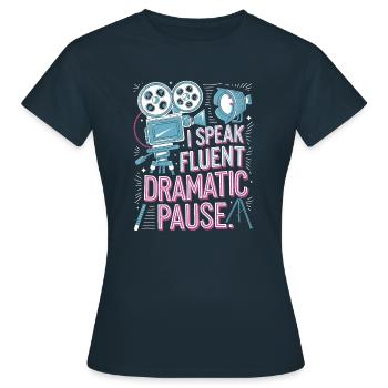 Schauspieler - Frauen T-Shirt - Navy - Vorne - AI Model Female 172 dark (172cm)