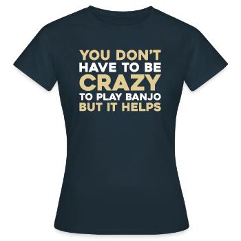 Banjo - Frauen T-Shirt - Navy - Vorne - AI Model Female 172 dark (172cm)