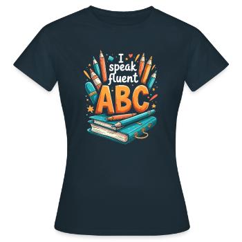 Professeur d’école primaire - T-shirt Femme - marine - Devant - AI Model Female 172 dark (172cm)
