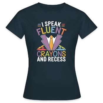 Directeur d’école primaire - T-shirt Femme - marine - Devant - AI Model Female 172 dark (172cm)