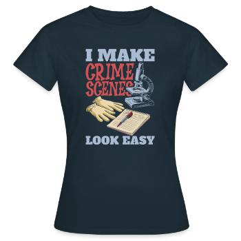 Technicien médico-légal - T-shirt Femme - marine - Devant - AI Model Female 172 dark (172cm)
