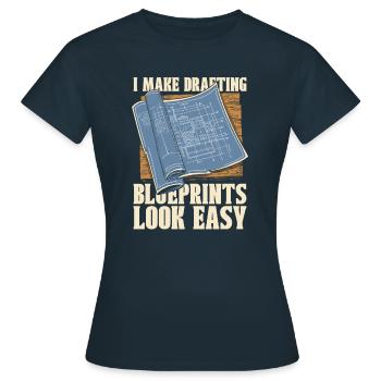 Author - Women's T-Shirt - navy - Front - AI Model Female 172 dark (172cm)