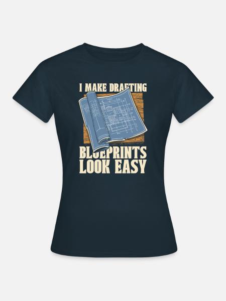 Verfasser - Frauen T-Shirt - Navy