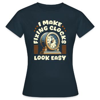 Horloger - T-shirt Femme - marine - Devant - AI Model Female 172 dark (172cm)