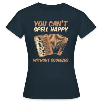 Accordéon - T-shirt Femme - marine - Devant - AI Model Female 172 dark (172cm)