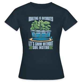 Hydroponie Aqua Culture - T-shirt Femme - marine - Devant - AI Model Female 172 dark (172cm)