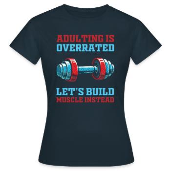 Musculation bodybuilders - T-shirt Femme - marine - Devant - AI Model Female 172 dark (172cm)