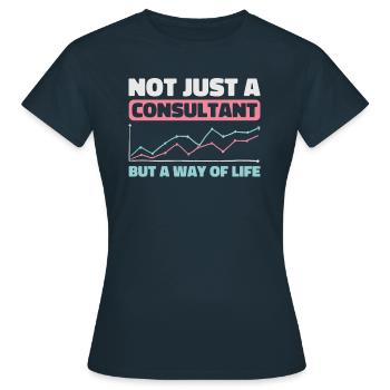 Consultant - Women's T-Shirt - navy - Front - AI Model Female 172 dark (172cm)