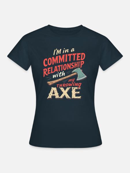 Axtwerfen Axtwerfer - Frauen T-Shirt - Navy