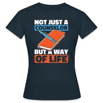 Conseiller - T-shirt Femme - marine - Devant - AI Model Female 172 dark (172cm)